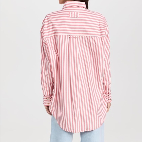 Large Freddy Shirt Free People - We The Free Red (pink ish) White Striped Shirt - Picture 14 of 14